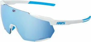 100% Racetrap 3.0 Movistar Team White/HiPER Blue Multilayer Mirror Lens Fahrradbrille