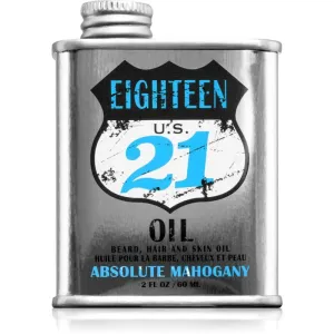 18.21 Man Made Absolute Mahogany Oil nährendes Öl für die Haare für Gesicht und Bart 60 ml