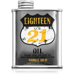18.21 Man Made Noble Oud Oil nährendes Öl für die Haare für Gesicht und Bart 60 ml