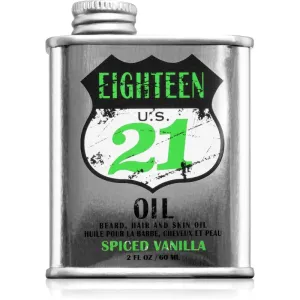 18.21 Man Made Spiced Vanilla Oil Öl für Haut, Haare und Bart für Herren 60 ml