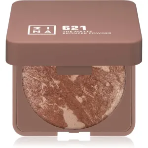 3INA The Bronzer Powder kompakter, bronzierender Puder Farbton 621 Glow Sand 7 g