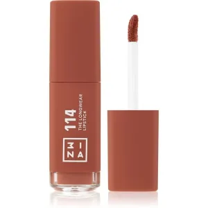 3INA The Longwear Lipstick langanhaltender flüssiger Lippenstift Farbton 114 - Light brown 6 ml