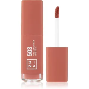 3INA The Longwear Lipstick langanhaltender flüssiger Lippenstift Farbton 503 - Nude 6 ml