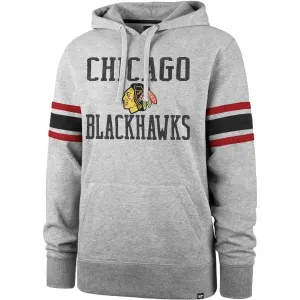 47 NHL CHICAGO BLACKHAWKS DOUBLE BLOCK SLEEVE STRIPE HOOD Sweatshirt, grau, größe M