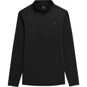 4F BRUSHED UNDERWEAR 1/2 ZIP JACKET Herren Sweatshirt, schwarz, größe XL