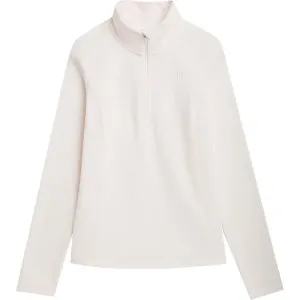 4F FLEECE 1/2 ZIP Damen Sweatshirt, weiß, größe XL