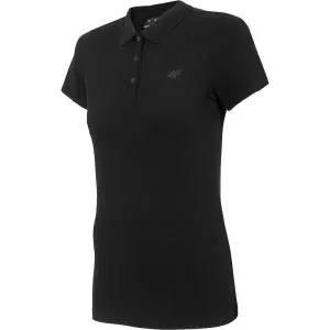 4F WOMEN'S T-SHIRT Damen Poloshirt, schwarz, größe L