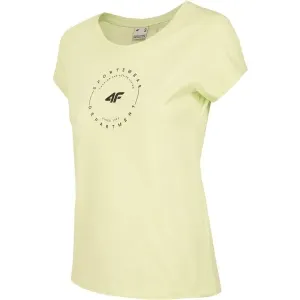 4F WOMEN'S T-SHIRT Damenshirt, gelb, größe XS