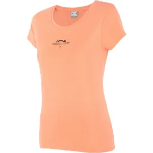 4F WOMEN´S T-SHIRTS Damen T-Shirt, lachsfarben, größe XS
