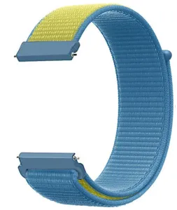 4wrist Durchzieh-Armband für Garmin 20 mm - Blue/Yellow