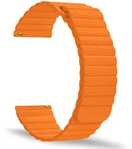 4wrist Durchzieh-Armband für klassische Uhren - Orange 22 mm