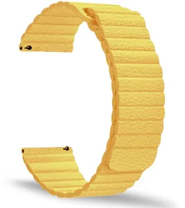 4wrist Durchzieh-Armband für klassische Uhren - Yellow 20 mm