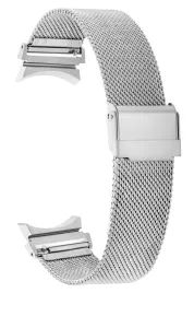 4wrist Milanaise Armband mit klassischem Verschluss für Samsung Galaxy Watch 6/5/4 - Silver