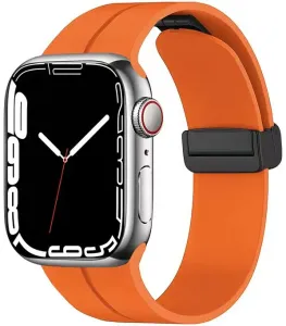 4wrist Silikonarmband mit Magnetverschluss für Apple Watch 42/44/45/49 mm – Orange