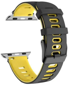 4wrist Silikonband für Apple Watch - Black/Yellow 42/44/45/49 mm