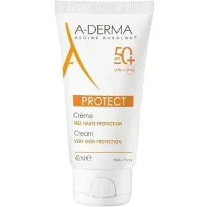 A-DERMA Schutzcreme für trockene Haut SPF 50+ Protect (Fragrance-Free Sun Cream) 40 ml