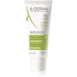 A-Derma Biology leichte feuchtigkeitsspendende Creme für normale Haut und Mischhaut 40 ml