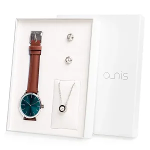 A-NIS Set aus Uhren, Halskette und Ohrringen AS100-09