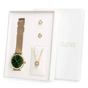 A-NIS Set aus Uhren, Halskette und Ohrringen AS100-25