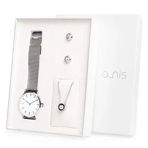 A-NIS Set Uhren, Halskette und Ohrringe AS100-01