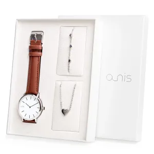 A-NIS Uhrenset, Halskette und Armband AS100-03