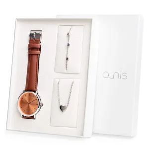 A-NIS Uhrenset, Halskette und Armband AS100-12