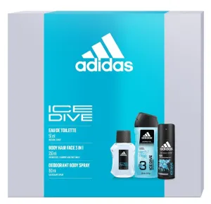 Adidas Ice Dive - Eau de Toilette Spray 50 ml + Duschgel 250 ml + Deospray 150 ml