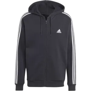 adidas 3-STRIPES FULL-ZIP HOODIE Herren Sweatshirt, schwarz, größe XL
