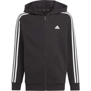 adidas 3S FL FZ HOOD Kinder Sweatshirt, schwarz, größe 128