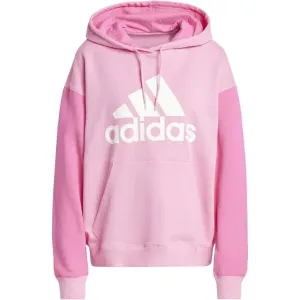 adidas ESSENTIALS BIG LOGO OVERSIZED FRENCH TERRY HOODIE Sweatshirt für Damen, rosa, größe L