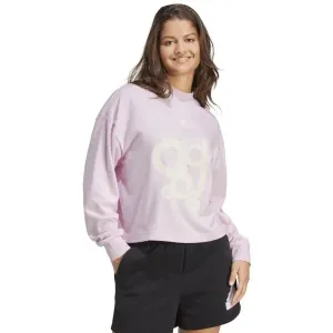 adidas FRENCH TERRY PRINT LOOSE SWEATSHIRT Damen Sweatshirt, rosa, größe L