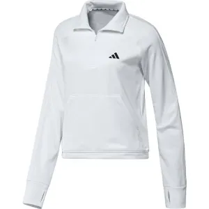 adidas GG 1/4 ZIP Damen Sweatshirt, weiß, größe L