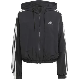 adidas ESSENTIALS 3-STRIPES WOVEN WINDBREAKER Damen Windjacke, schwarz, größe L