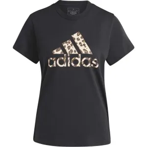 adidas ANIMAL PRINT GRAPHICH T-SHIRT Damen T-Shirt, schwarz, größe S