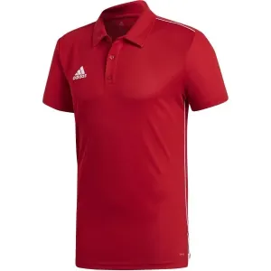 adidas CORE18 POLO Polo T-Shirt, rot, größe L