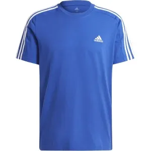 adidas ESSENTIALS SINGLE JERSEY 3-STRIPES Herren T-Shirt, blau, größe 2XL
