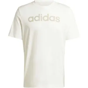 adidas ESSENTIALS SINGLE JERSEY LINEAR Herren T-Shirt, beige, größe XL