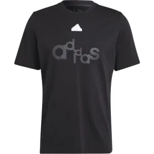 adidas GRAPHIC PRINT FLEECE TEE Herren T-Shirt, schwarz, größe S