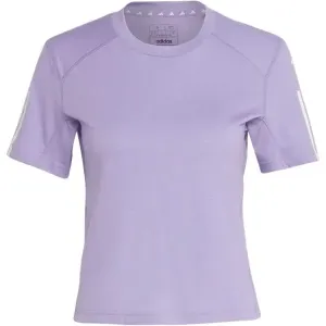 adidas TR-ES COT T Kürzeres Damenshirt, violett, größe M