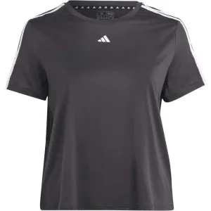 adidas TRAIN ESSENTIALS 3-STRIPES Damen T-Shirt, schwarz, größe 3x