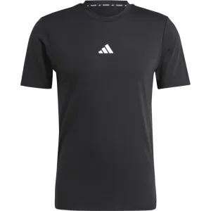 adidas WORK OUT LOGO TEE Herren Trainingsshirt, schwarz, größe L