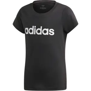 adidas YG E LIN TEE Mädchen T-Shirt, schwarz, größe 116