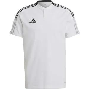 adidas TIRO21 POLO Herren Fußballshirt, weiß, größe L