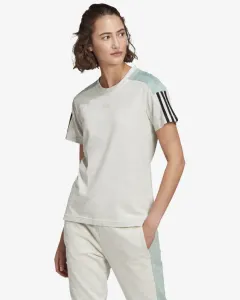 adidas Performance Essentials Logo T-Shirt Grün Beige