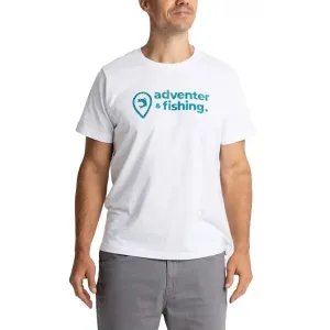 ADVENTER & FISHING COTTON SHIRT WHITE & BLUEFIN Herrenshirt, weiß, größe L