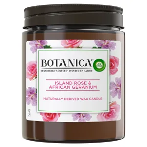 Air Wick Botanica Island Rose & African Geranium Duftkerze mit Rosenduft 205 g