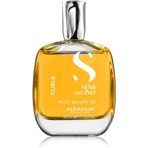 Alfaparf Milano Semi Di Lino Curls Multi-Benefit Oil multifunktionales Trockenöl Für den Glanz lockiger und krauser Haare 100 ml
