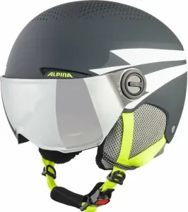 Alpina Zupo Visor Q-Lite Junior Ski helmet Charcoal/Neon Matt M Skihelm