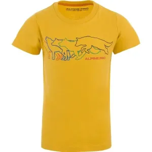 ALPINE PRO IKEFO T-Shirt für Kinder, gelb, größe 104/110