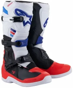 Alpinestars Tech 3 Boots White/Bright Red/Dark Blue 42 Motorradstiefel